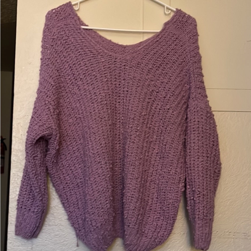 Purple knit sweater